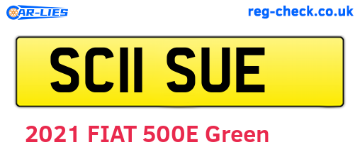 SC11SUE are the vehicle registration plates.