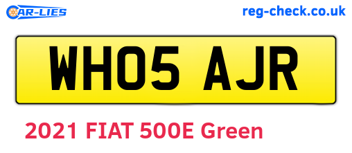 WH05AJR are the vehicle registration plates.
