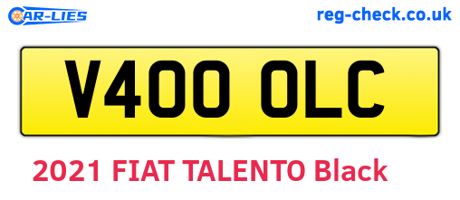 V400OLC are the vehicle registration plates.