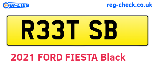 R33TSB are the vehicle registration plates.