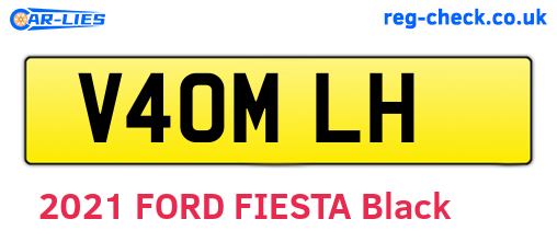 V40MLH are the vehicle registration plates.