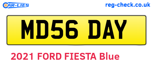 MD56DAY are the vehicle registration plates.
