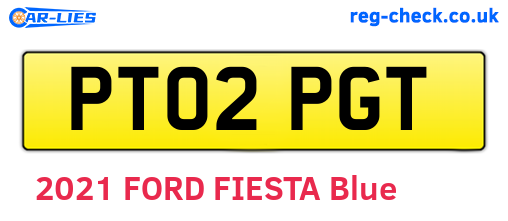 PT02PGT are the vehicle registration plates.