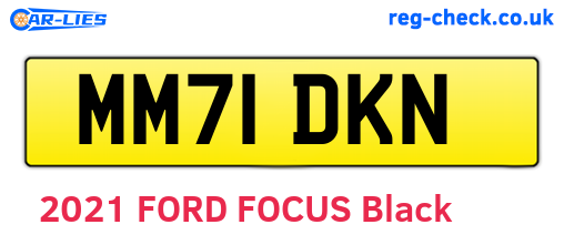 MM71DKN are the vehicle registration plates.