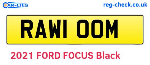RAW100M are the vehicle registration plates.