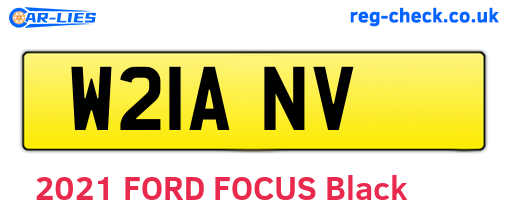 W21ANV are the vehicle registration plates.