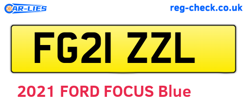 FG21ZZL are the vehicle registration plates.