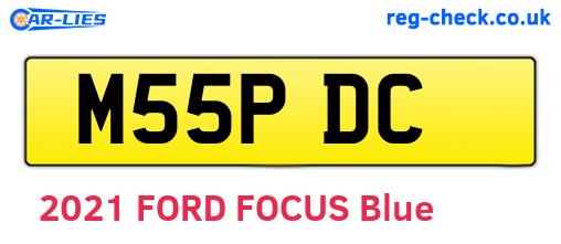 M55PDC are the vehicle registration plates.