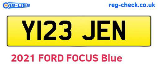 Y123JEN are the vehicle registration plates.