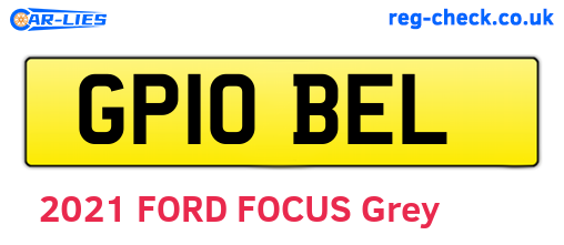GP10BEL are the vehicle registration plates.