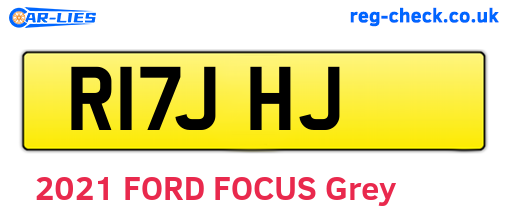 R17JHJ are the vehicle registration plates.