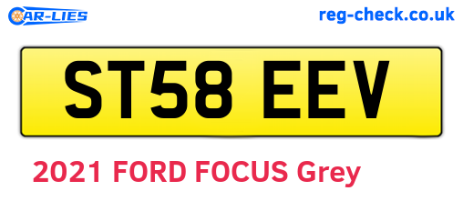 ST58EEV are the vehicle registration plates.