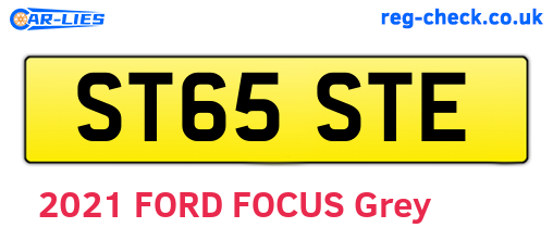 ST65STE are the vehicle registration plates.
