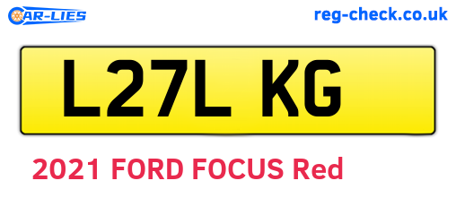L27LKG are the vehicle registration plates.