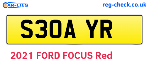 S30AYR are the vehicle registration plates.