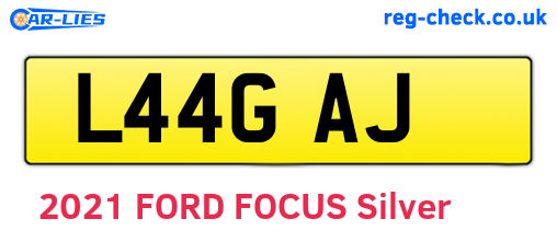 L44GAJ are the vehicle registration plates.