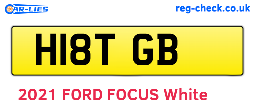 H18TGB are the vehicle registration plates.