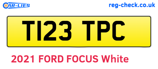 T123TPC are the vehicle registration plates.