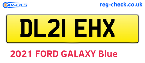 DL21EHX are the vehicle registration plates.