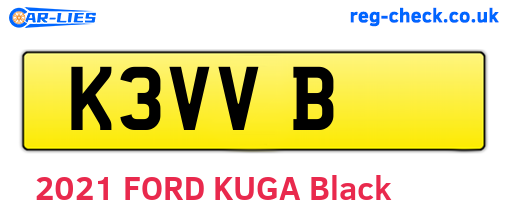 K3VVB are the vehicle registration plates.
