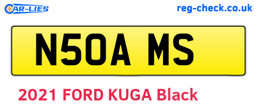 N50AMS are the vehicle registration plates.