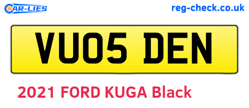 VU05DEN are the vehicle registration plates.