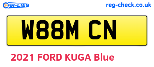 W88MCN are the vehicle registration plates.