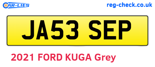 JA53SEP are the vehicle registration plates.