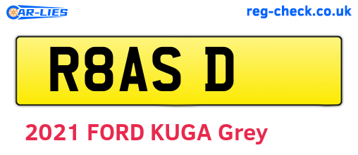 R8ASD are the vehicle registration plates.
