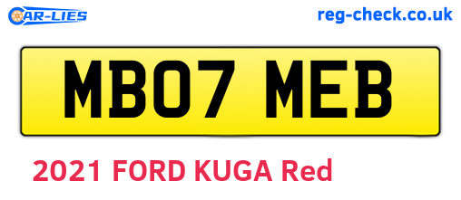 MB07MEB are the vehicle registration plates.