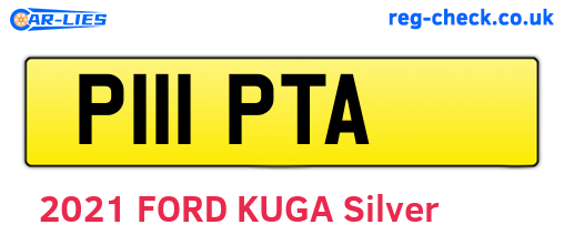 P111PTA are the vehicle registration plates.