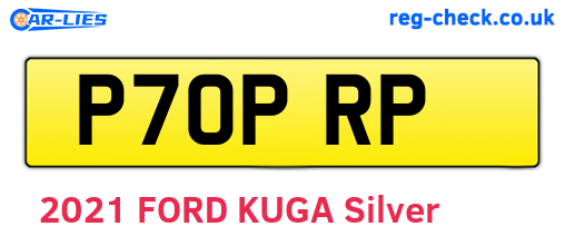 P70PRP are the vehicle registration plates.