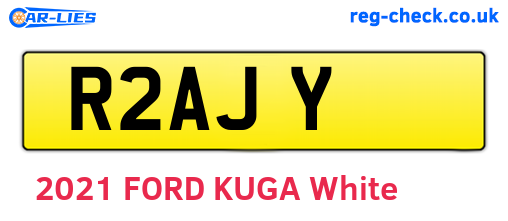 R2AJY are the vehicle registration plates.