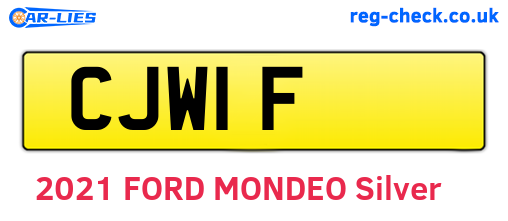 CJW1F are the vehicle registration plates.
