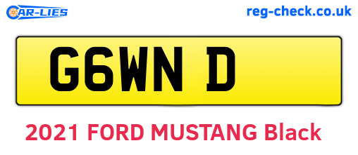G6WND are the vehicle registration plates.