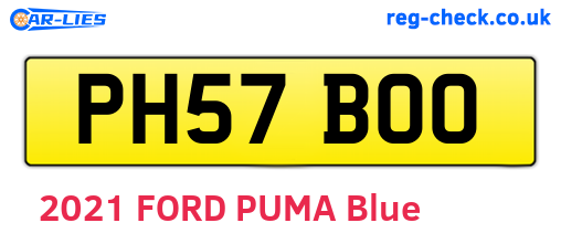 PH57BOO are the vehicle registration plates.