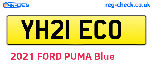 YH21ECO are the vehicle registration plates.