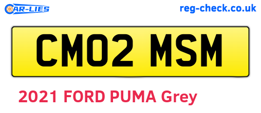 CM02MSM are the vehicle registration plates.
