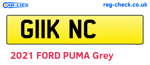G11KNC are the vehicle registration plates.