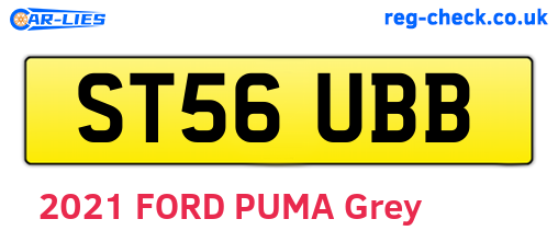 ST56UBB are the vehicle registration plates.