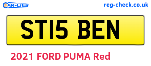 ST15BEN are the vehicle registration plates.