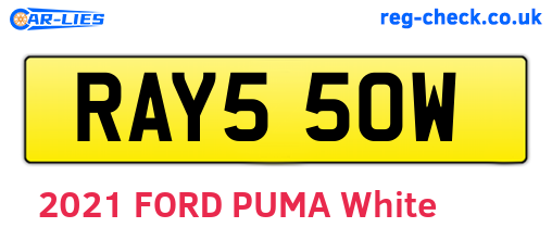 RAY550W are the vehicle registration plates.