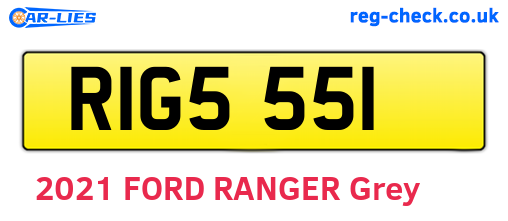 RIG5551 are the vehicle registration plates.