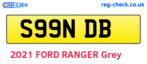 S99NDB are the vehicle registration plates.