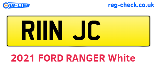 R11NJC are the vehicle registration plates.