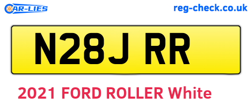 N28JRR are the vehicle registration plates.