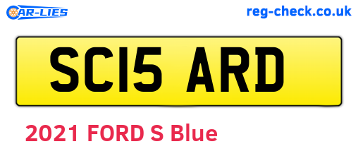 SC15ARD are the vehicle registration plates.