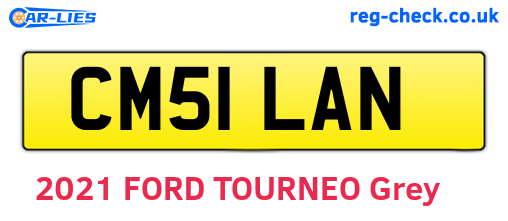 CM51LAN are the vehicle registration plates.