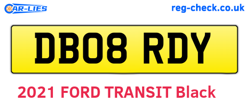 DB08RDY are the vehicle registration plates.