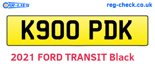 K900PDK are the vehicle registration plates.